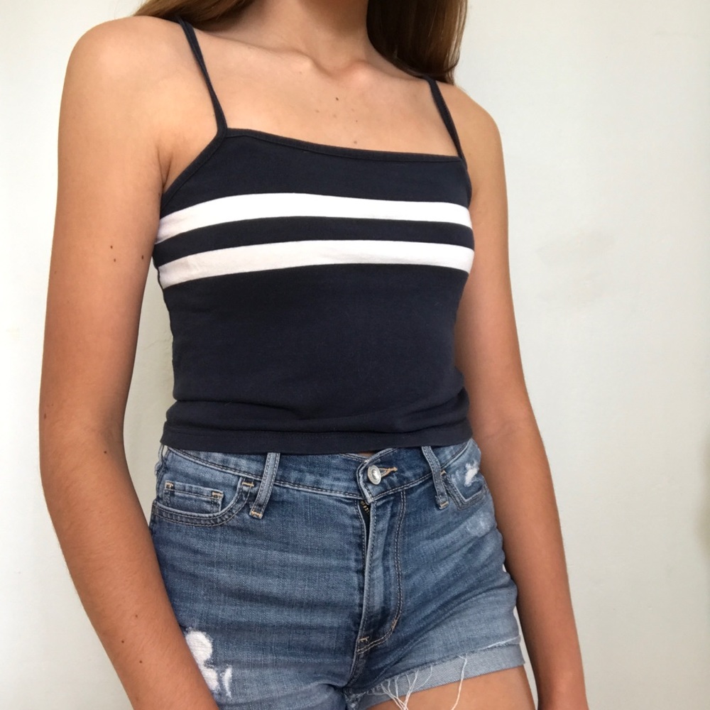 Striped Cropped Tank